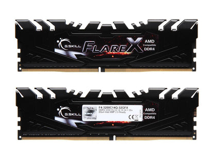 G.SKILL Flare X Series 32GB (4 x 8GB) 288-Pin DDR4 SDRAM DDR4 3200 (PC4 25600) Desktop Memory Model F4-3200C14Q-32GFX