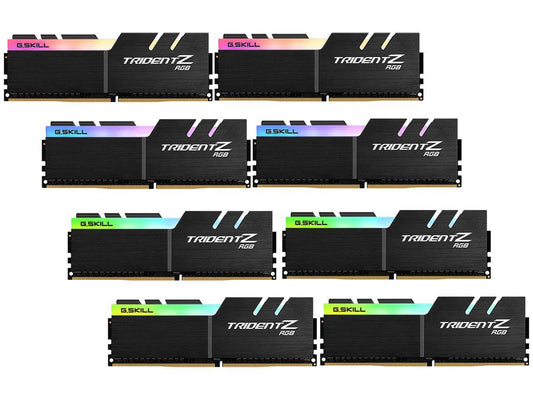G.SKILL TridentZ RGB Series 128GB (8 x 16GB) 288-Pin DDR4 SDRAM DDR4 2933 (PC4 23400) AMD X399 Desktop Memory Model F4-2933C14Q2-128GTZRX