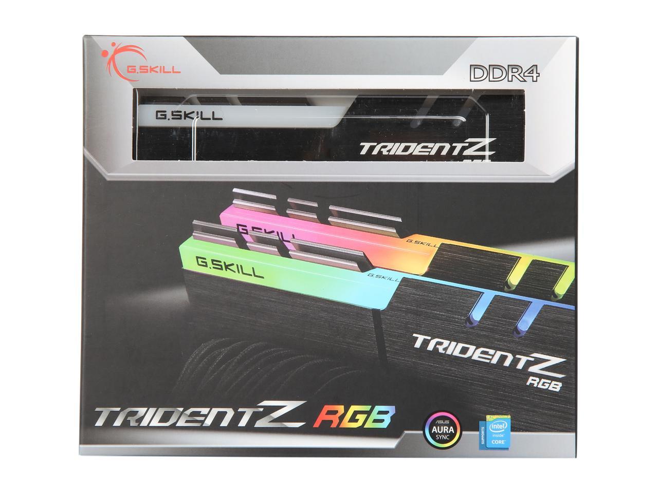 G.SKILL TridentZ RGB Series 32GB (2 x 16GB) 288-Pin DDR4 SDRAM DDR4 2400 (PC4 19200) AMD X370 / X399 Desktop Memory Model F4-2400C15D-32GTZRX