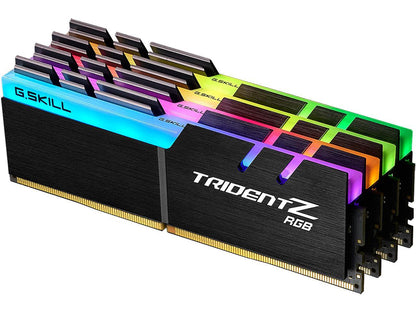 G.SKILL Trident Z RGB (For AMD) 64GB (4 x 16GB) 288-Pin DDR4 SDRAM DDR4 2400 (PC4 19200) AMD X370 / X399 Desktop Memory Model F4-2400C15Q-64GTZRX