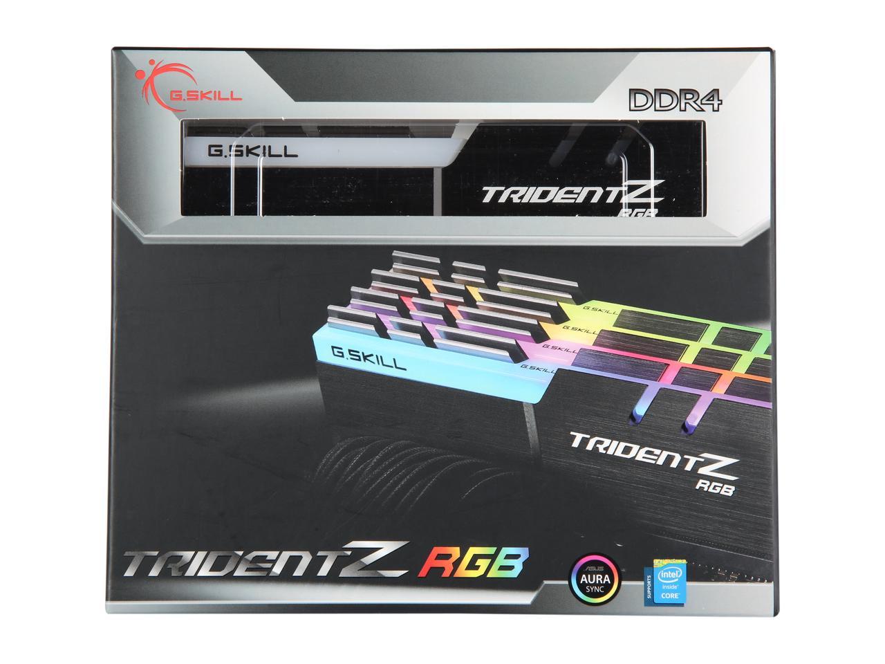 G.SKILL Trident Z RGB (For AMD) 64GB (4 x 16GB) 288-Pin DDR4 SDRAM DDR4 2400 (PC4 19200) AMD X370 / X399 Desktop Memory Model F4-2400C15Q-64GTZRX