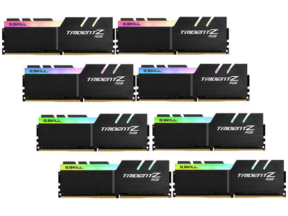 G.SKILL TridentZ RGB Series 64GB (8 x 8GB) 288-Pin DDR4 SDRAM DDR4 2933 (PC4 23400) AMD X399 Desktop Memory Model F4-2933C14Q2-64GTZRX