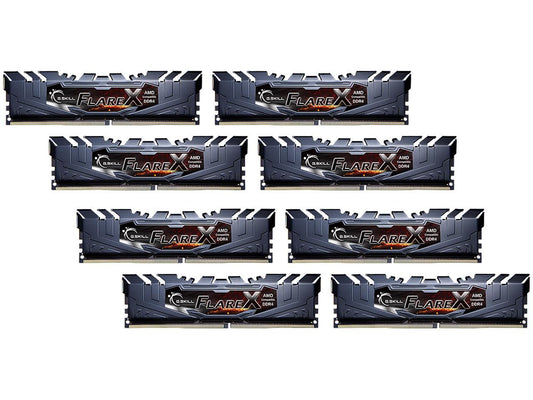 G.SKILL Flare X Series 128GB (8 x 16GB) 288-Pin DDR4 SDRAM DDR4 2933 (PC4 23400) AMD X399 Desktop Memory Model F4-2933C14Q2-128GFX