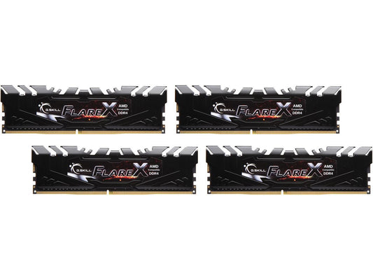 G.SKILL Flare X Series 32GB (4 x 8GB) 288-Pin DDR4 SDRAM DDR4 2933 (PC4 23400) AMD X399 Desktop Memory Model F4-2933C16Q-32GFX