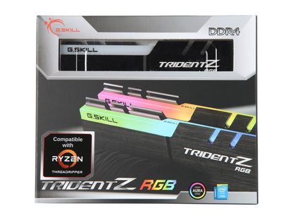 G.SKILL Trident Z RGB (For AMD) 16GB (2 x 8GB) 288-Pin DDR4 SDRAM DDR4 3200 (PC4 25600) Desktop Memory Model F4-3200C14D-16GTZRX