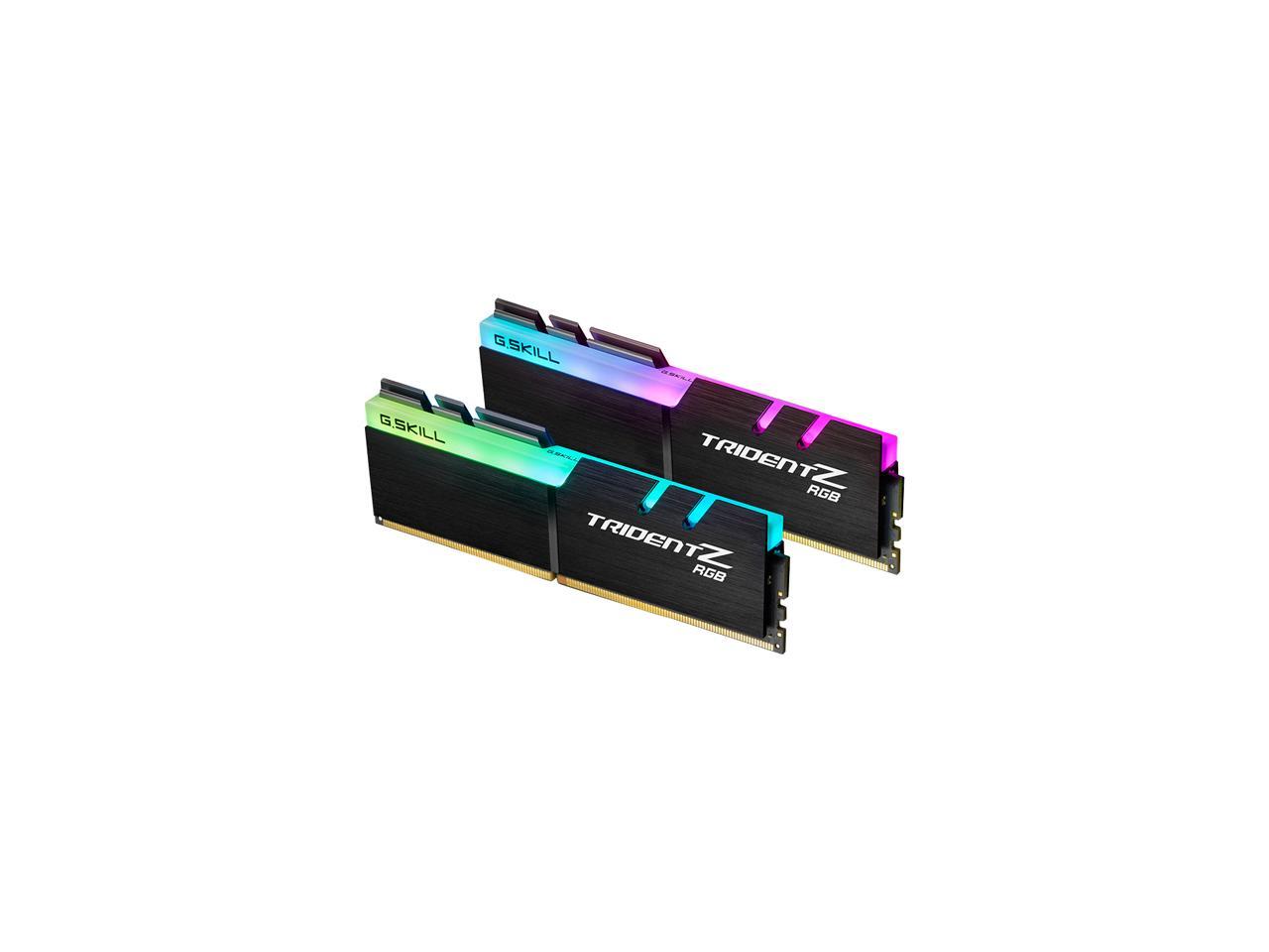 G.SKILL TridentZ RGB Series 16GB (2 x 8GB) 288-Pin DDR4 SDRAM DDR4 2933 (PC4 23400) Desktop Memory Model F4-2933C14D-16GTZRX