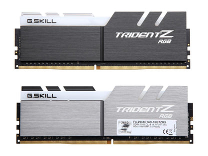 G.SKILL TridentZ RGB Series 16GB (2 x 8GB) 288-Pin DDR4 SDRAM DDR4 2933 (PC4 23400) Desktop Memory Model F4-2933C14D-16GTZRX