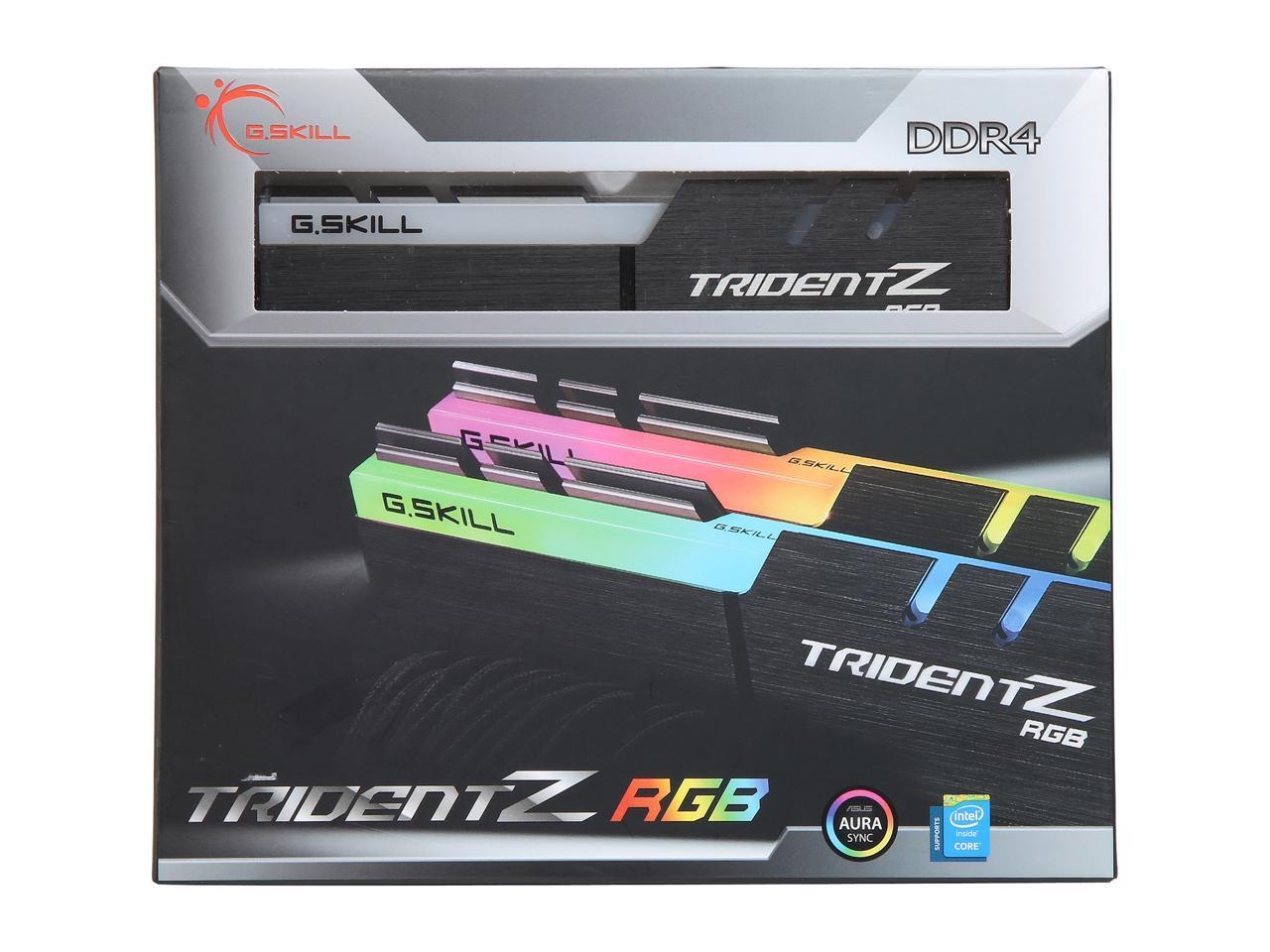 G.SKILL TridentZ RGB Series 16GB (2 x 8GB) 288-Pin DDR4 SDRAM DDR4 2933 (PC4 23400) Desktop Memory Model F4-2933C14D-16GTZRX