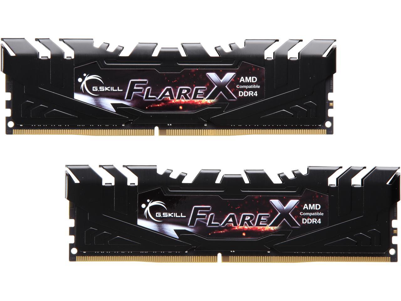 G.SKILL Flare X Series 32GB (2 x 16GB) 288-Pin DDR4 SDRAM DDR4 2933 (PC4 23400) Desktop Memory Model F4-2933C14D-32GFX