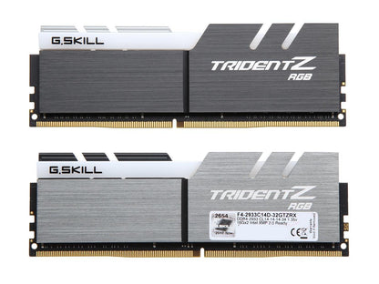 G.SKILL TridentZ RGB Series 32GB (2 x 16GB) 288-Pin DDR4 SDRAM DDR4 2933 (PC4 23400) Desktop Memory Model F4-2933C14D-32GTZRX