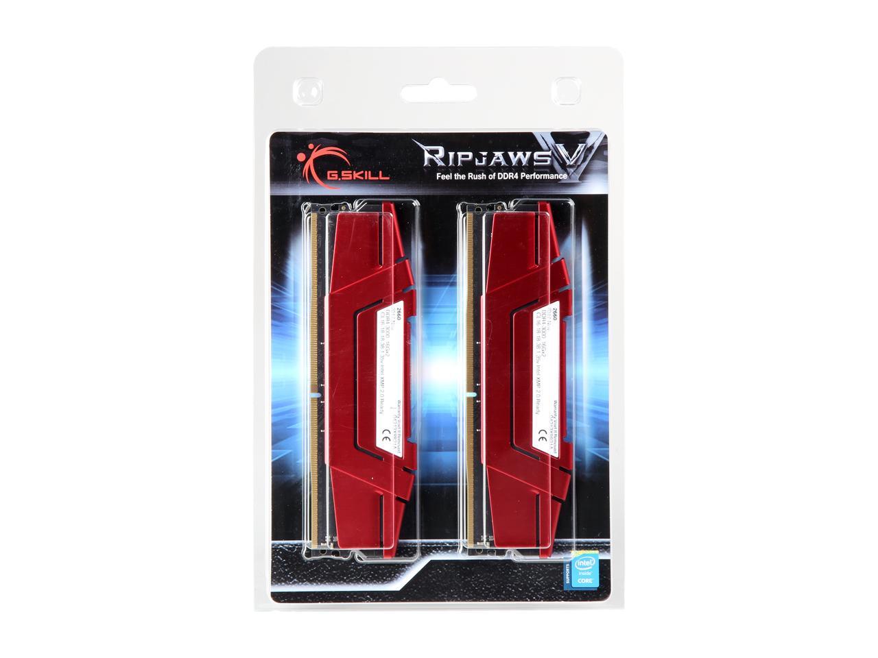 G.SKILL Ripjaws V Series 32GB (2 x 16GB) 288-Pin DDR4 SDRAM DDR4 3000 (PC4 24000) Desktop Memory Model F4-3000C16D-32GVRB