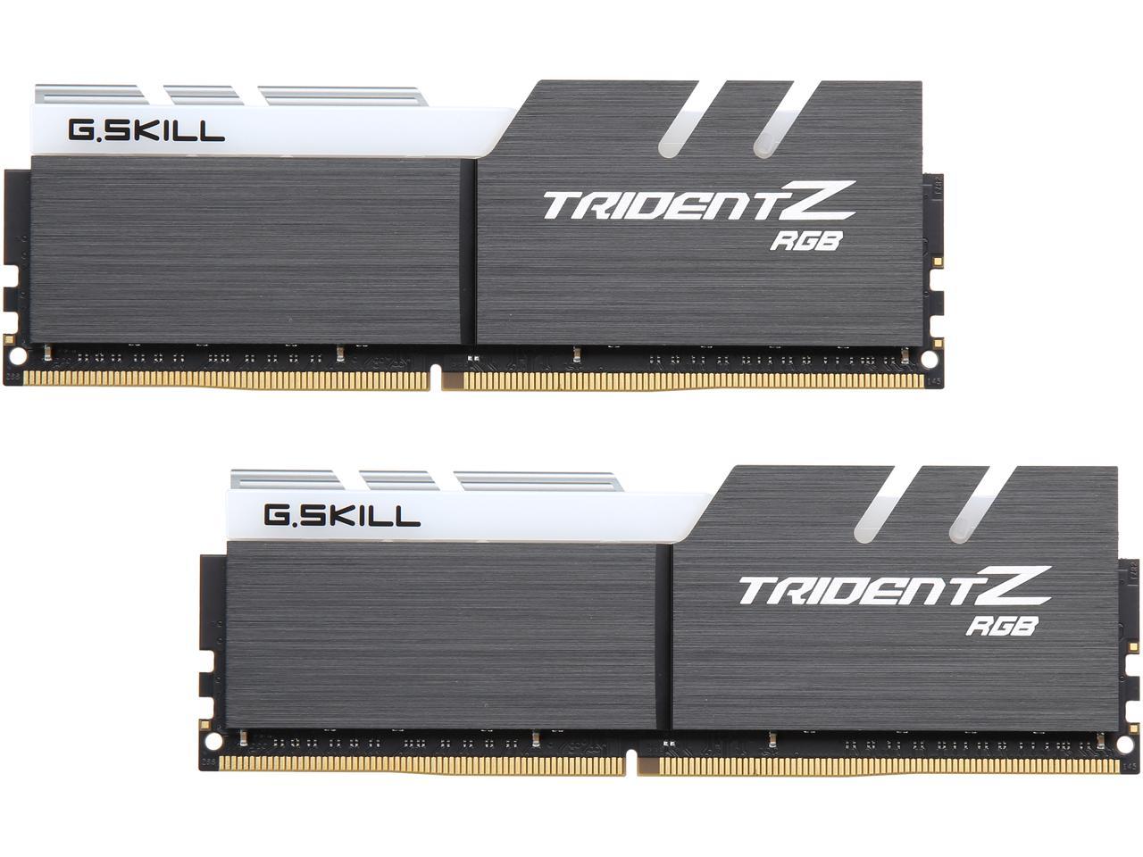 G.SKILL TridentZ RGB Series 32GB (2 x 16GB) 288-Pin DDR4 SDRAM DDR4 3733 (PC4 29800) Intel Z370 Desktop Memory Model F4-3733C17D-32GTZR