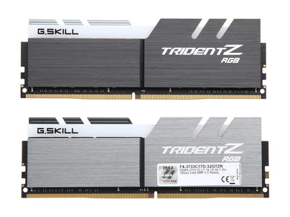 G.SKILL TridentZ RGB Series 32GB (2 x 16GB) 288-Pin DDR4 SDRAM DDR4 3733 (PC4 29800) Intel Z370 Desktop Memory Model F4-3733C17D-32GTZR