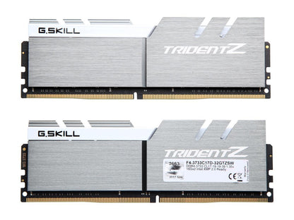 G.SKILL TridentZ Series 32GB (2 x 16GB) 288-Pin DDR4 SDRAM DDR4 3733 (PC4 29800) Intel Z370 Desktop Memory Model F4-3733C17D-32GTZSW