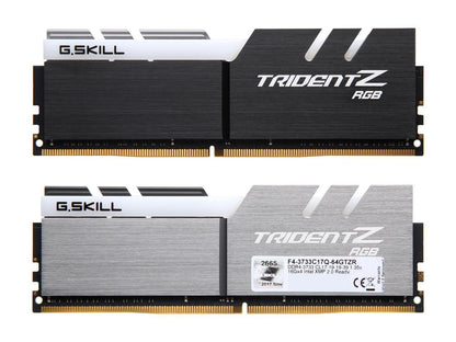 G.SKILL TridentZ RGB Series 64GB (4 x 16GB) 288-Pin DDR4 SDRAM DDR4 3733 (PC4 29800) Intel Z370 Desktop Memory Model F4-3733C17Q-64GTZR