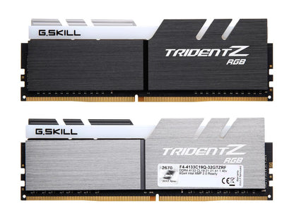 G.SKILL TridentZ RGB Series 32GB (4 x 8GB) 288-Pin DDR4 SDRAM DDR4 4133 (PC4 33000) Intel Z370 / X299 Desktop Memory Model F4-4133C19Q-32GTZRF