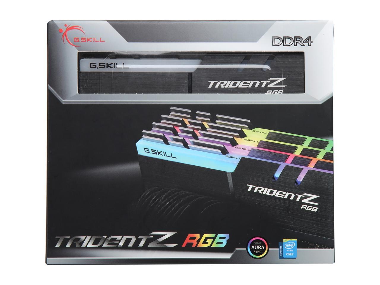 G.SKILL TridentZ RGB Series 32GB (4 x 8GB) 288-Pin DDR4 SDRAM DDR4 4133 (PC4 33000) Intel Z370 / X299 Desktop Memory Model F4-4133C19Q-32GTZRF
