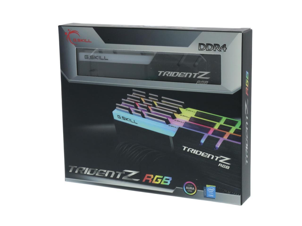 G.SKILL TridentZ RGB Series 32GB (4 x 8GB) 288-Pin DDR4 SDRAM DDR4 4133 (PC4 33000) Desktop Memory Model F4-4133C17Q-32GTZR
