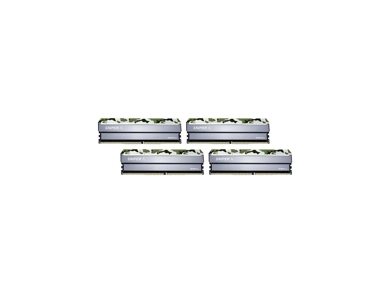 G.SKILL Sniper X Series 32GB (4 x 8GB) 288-Pin DDR4 SDRAM DDR4 2400 (PC4 19200) Intel X299 / X99 / Z370 / Z270 / Z170 Platform Desktop Memory Model F4-2400C17Q-32GSXF