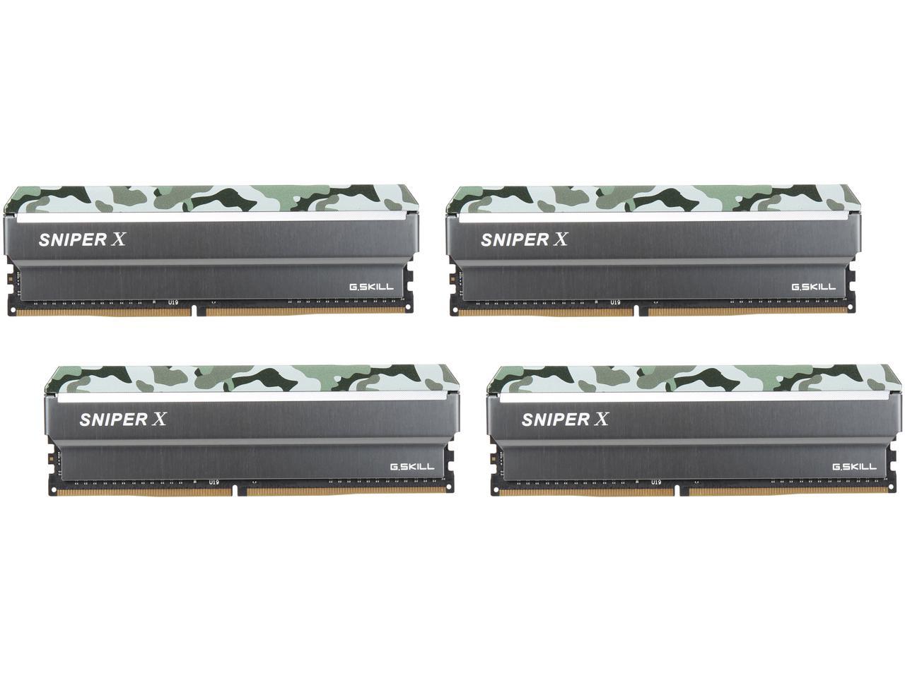 G.SKILL Sniper X Series 32GB (4 x 8GB) 288-Pin DDR4 SDRAM DDR4 2400 (PC4 19200) Intel X299 / X99 / Z370 / Z270 / Z170 Platform Desktop Memory Model F4-2400C17Q-32GSXF