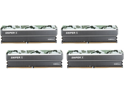 G.SKILL Sniper X Series 32GB (4 x 8GB) 288-Pin DDR4 SDRAM DDR4 2400 (PC4 19200) Intel X299 / X99 / Z370 / Z270 / Z170 Platform Desktop Memory Model F4-2400C17Q-32GSXF