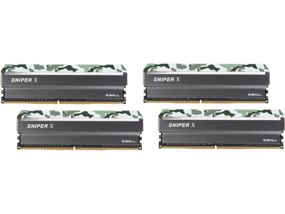 G.SKILL Sniper X Series 32GB (4 x 8GB) 288-Pin DDR4 SDRAM DDR4 3000 (PC4 24000) Intel X299 / X99 / Z370 / Z270 / Z170 Platform Desktop Memory Model F4-3000C16Q-32GSXFB
