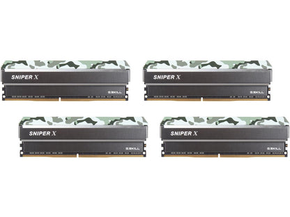 G.SKILL Sniper X Series 64GB (4 x 16GB) 288-Pin DDR4 SDRAM DDR4 3000 (PC4 24000) Intel X299 / X99 / Z370 / Z270 / Z170 Platform Desktop Memory Model F4-3000C16Q-64GSXFB