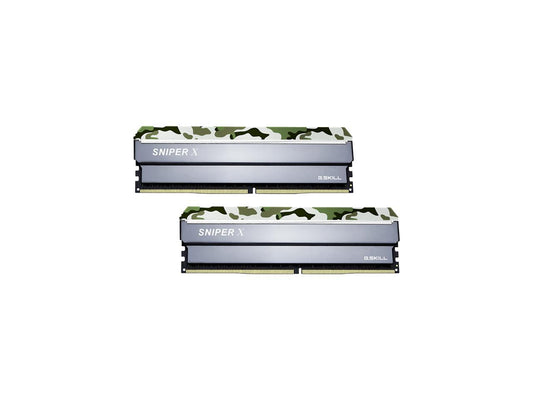 G.SKILL Sniper X Series 32GB (2 x 16GB) 288-Pin DDR4 SDRAM DDR4 3200 (PC4 25600) Intel X299 / Z370 / Z270 / Z170 Desktop Memory Model F4-3200C16D-32GSXFB