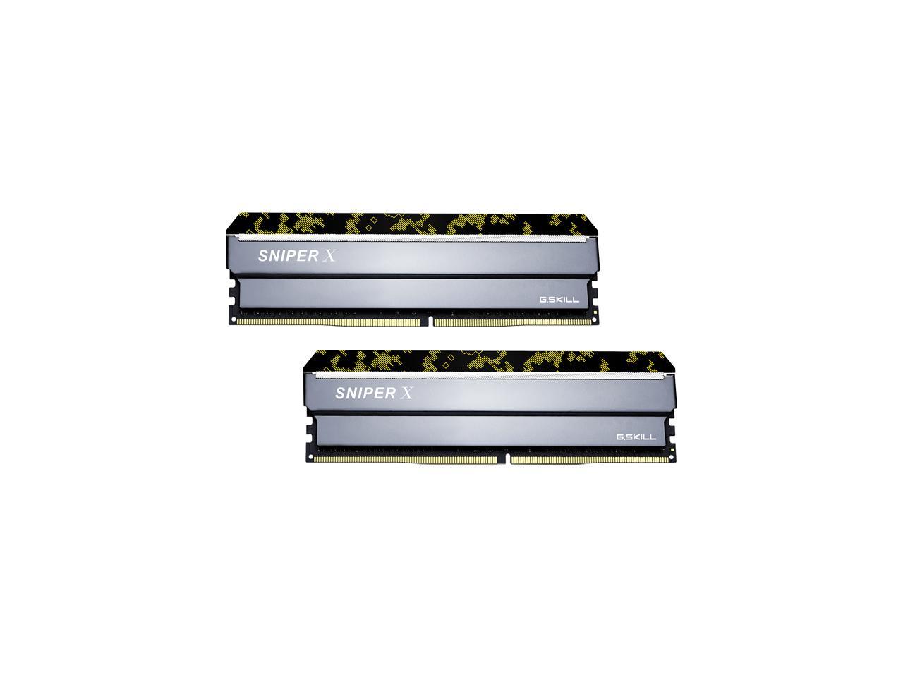 G.SKILL Sniper X Series 32GB (2 x 16GB) 288-Pin DDR4 SDRAM DDR4 3200 (PC4 25600) Desktop Memory Model F4-3200C16D-32GSXKB