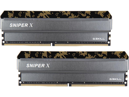G.SKILL Sniper X Series 32GB (2 x 16GB) 288-Pin DDR4 SDRAM DDR4 3200 (PC4 25600) Desktop Memory Model F4-3200C16D-32GSXKB