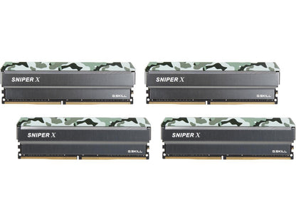 G.SKILL Sniper X Series 64GB (4 x 16GB) 288-Pin DDR4 SDRAM DDR4 3200 (PC4 25600) Intel X299 / X99 / Z370 / Z270 / Z170 Desktop Memory Model F4-3200C16Q-64GSXFB