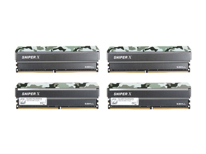 G.SKILL Sniper X Series 64GB (4 x 16GB) 288-Pin DDR4 SDRAM DDR4 3200 (PC4 25600) Intel X299 / X99 / Z370 / Z270 / Z170 Desktop Memory Model F4-3200C16Q-64GSXFB