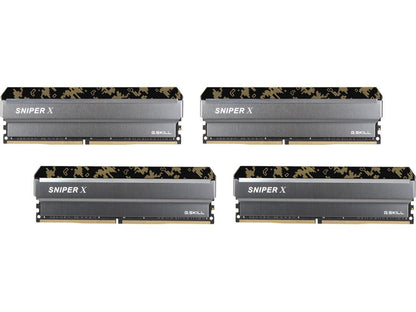 G.SKILL Sniper X Series 64GB (4 x 16GB) 288-Pin DDR4 SDRAM DDR4 3200 (PC4 25600) Intel X299 / X99 / Z370 / Z270 / Z170 Desktop Memory Model F4-3200C16Q-64GSXKB