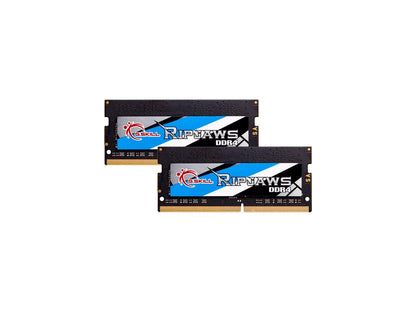 G.SKILL Ripjaws Series 32GB (2 x 16GB) 260-Pin DDR4 SO-DIMM DDR4 3200 (PC4 25600) Laptop Memory Model F4-3200C18D-32GRS