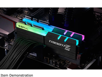 G.SKILL TridentZ RGB Series 16GB (2 x 8GB) 288-Pin DDR4 SDRAM DDR4 2666 (PC4 21300) Desktop Memory Model F4-2666C18D-16GTZR