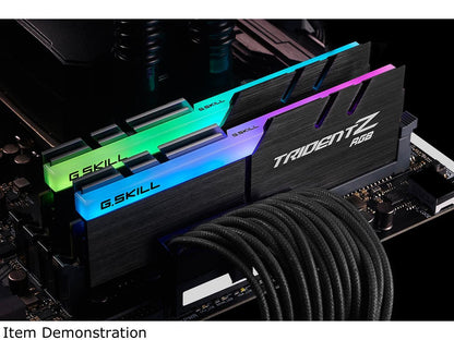 G.SKILL TridentZ RGB Series 16GB (2 x 8GB) 288-Pin DDR4 SDRAM DDR4 2666 (PC4 21300) Desktop Memory Model F4-2666C18D-16GTZR