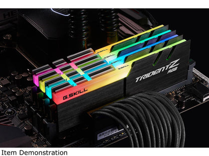 G.SKILL TridentZ RGB Series 32GB (4 x 8GB) 288-Pin DDR4 SDRAM DDR4 2666 (PC4 21300) Desktop Memory Model F4-2666C18Q-32GTZR