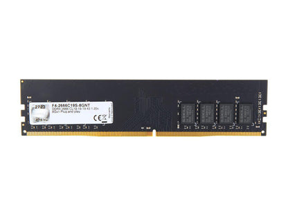 G.SKILL Value Series 8GB 288-Pin DDR4 SDRAM DDR4 2666 (PC4 21300) Desktop Memory Model F4-2666C19S-8GNT