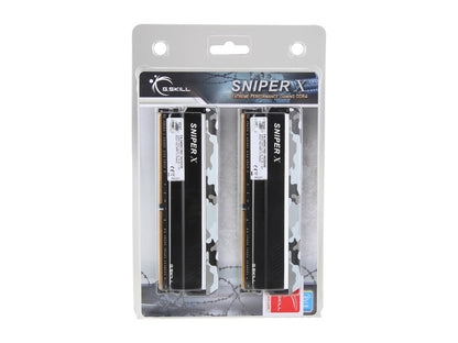 G.SKILL Sniper X Series 16GB (2 x 8GB) 288-Pin DDR4 SDRAM DDR4 3400 (PC4 27200) AMD X370 Desktop Memory Model F4-3400C16D-16GSXW
