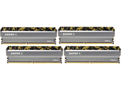 G.SKILL Sniper X Series 64GB (4 x 16GB) 288-Pin DDR4 SDRAM DDR4 3600 (PC4 28800) Desktop Memory Model F4-3600C19Q-64GSXKB