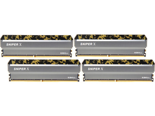 G.SKILL Sniper X Series 64GB (4 x 16GB) 288-Pin DDR4 SDRAM DDR4 3600 (PC4 28800) Desktop Memory Model F4-3600C19Q-64GSXKB