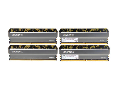 G.SKILL Sniper X Series 64GB (4 x 16GB) 288-Pin DDR4 SDRAM DDR4 3600 (PC4 28800) Desktop Memory Model F4-3600C19Q-64GSXKB