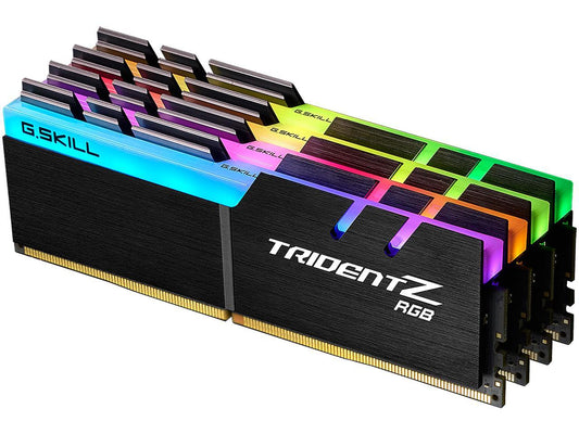 G.SKILL Trident Z RGB (For AMD) 32GB (4 x 8GB) 288-Pin DDR4 SDRAM DDR4 3200 (PC4 25600) Desktop Memory Model F4-3200C16Q-32GTZRX