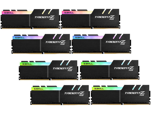 G.SKILL TridentZ RGB Series 64GB (8 x 8GB) 288-Pin DDR4 SDRAM DDR4 3200 (PC4 25600) Desktop Memory Model F4-3200C16Q2-64GTZR
