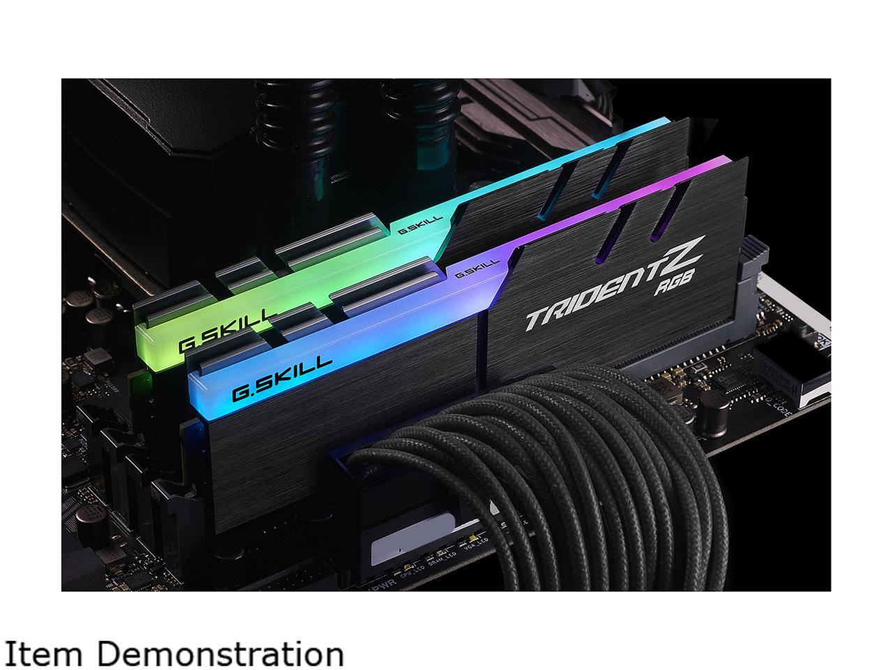 G.SKILL TridentZ RGB Series 16GB (2 x 8GB) 288-Pin DDR4 SDRAM DDR4 4600 (PC4 36800) Desktop Memory Model F4-4600C18D-16GTZR