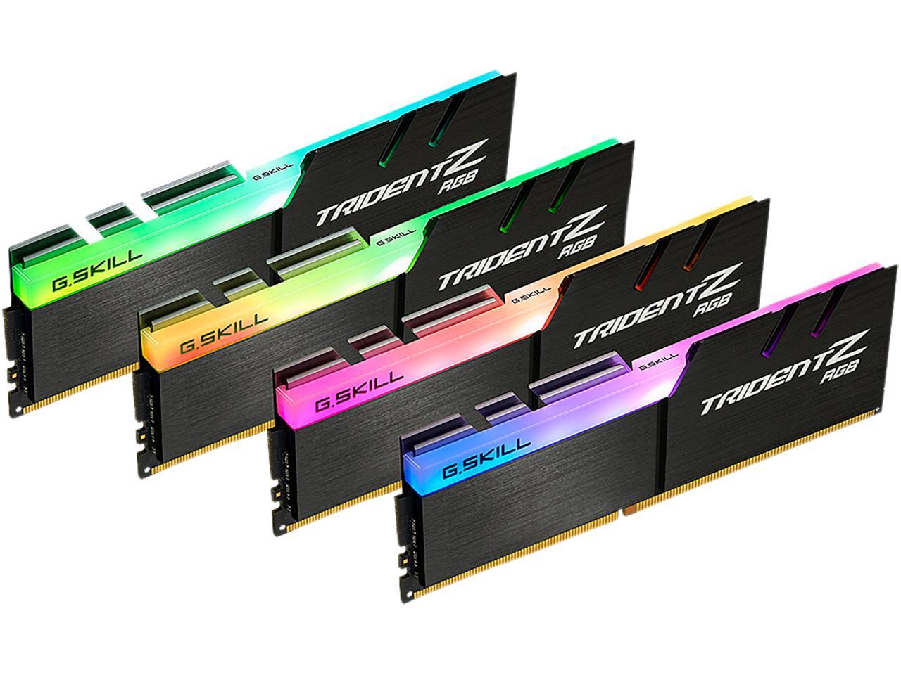 G.SKILL TridentZ RGB Series 32GB (4 x 8GB) 288-Pin DDR4 SDRAM DDR4 3600 (PC4 28800) Intel XMP 2.0 Desktop Memory Model F4-3600C19Q-32GTZRB