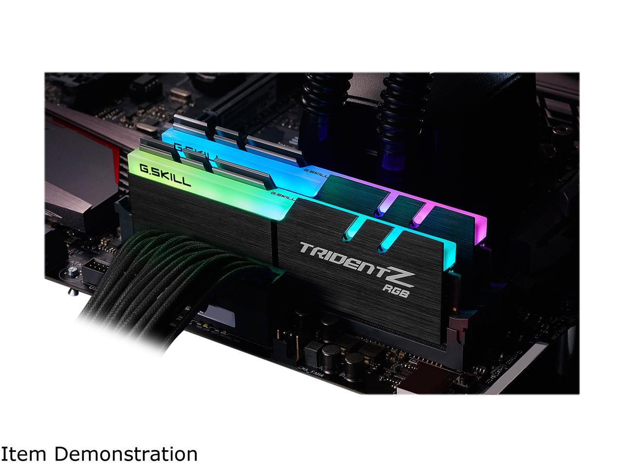 G.SKILL TridentZ RGB Series 16GB (2 x 8GB) 288-Pin DDR4 SDRAM DDR4 3600 (PC4 28800) Desktop Memory Model F4-3600C19D-16GTZRB