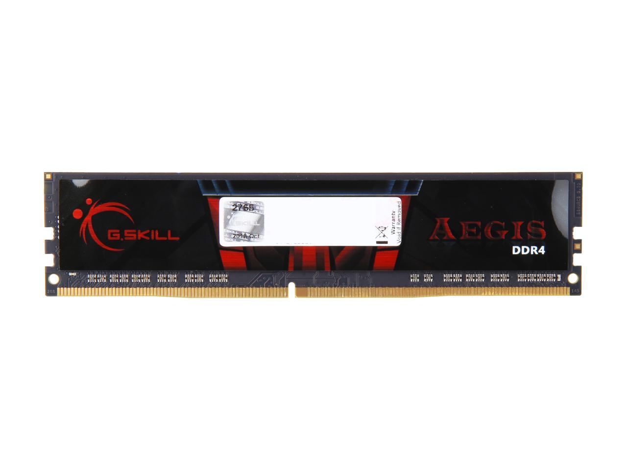 G.SKILL Aegis 16GB 288-Pin DDR4 SDRAM DDR4 2666 (PC4 21300) Desktop Memory Model F4-2666C19S-16GIS