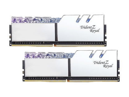 G.SKILL Trident Z Royal Series 32GB (2 x 16GB) 288-Pin RGB DDR4 SDRAM DDR4 3000 (PC4 24000) Desktop Memory Model F4-3000C16D-32GTRS