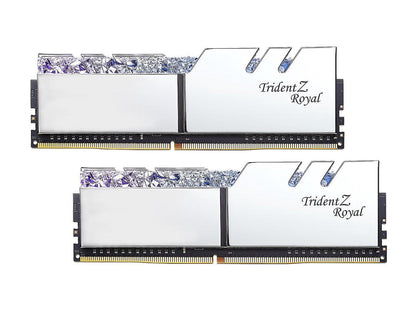 G.SKILL Trident Z Royal Series 16GB (2 x 8GB) 288-Pin RGB DDR4 SDRAM DDR4 3200 (PC4 25600) Desktop Memory Model F4-3200C14D-16GTRS